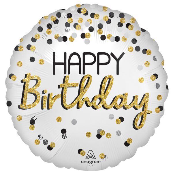 Black Silver Gold Birthday