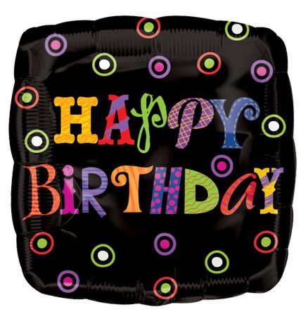 Happy Birthday Black Dots