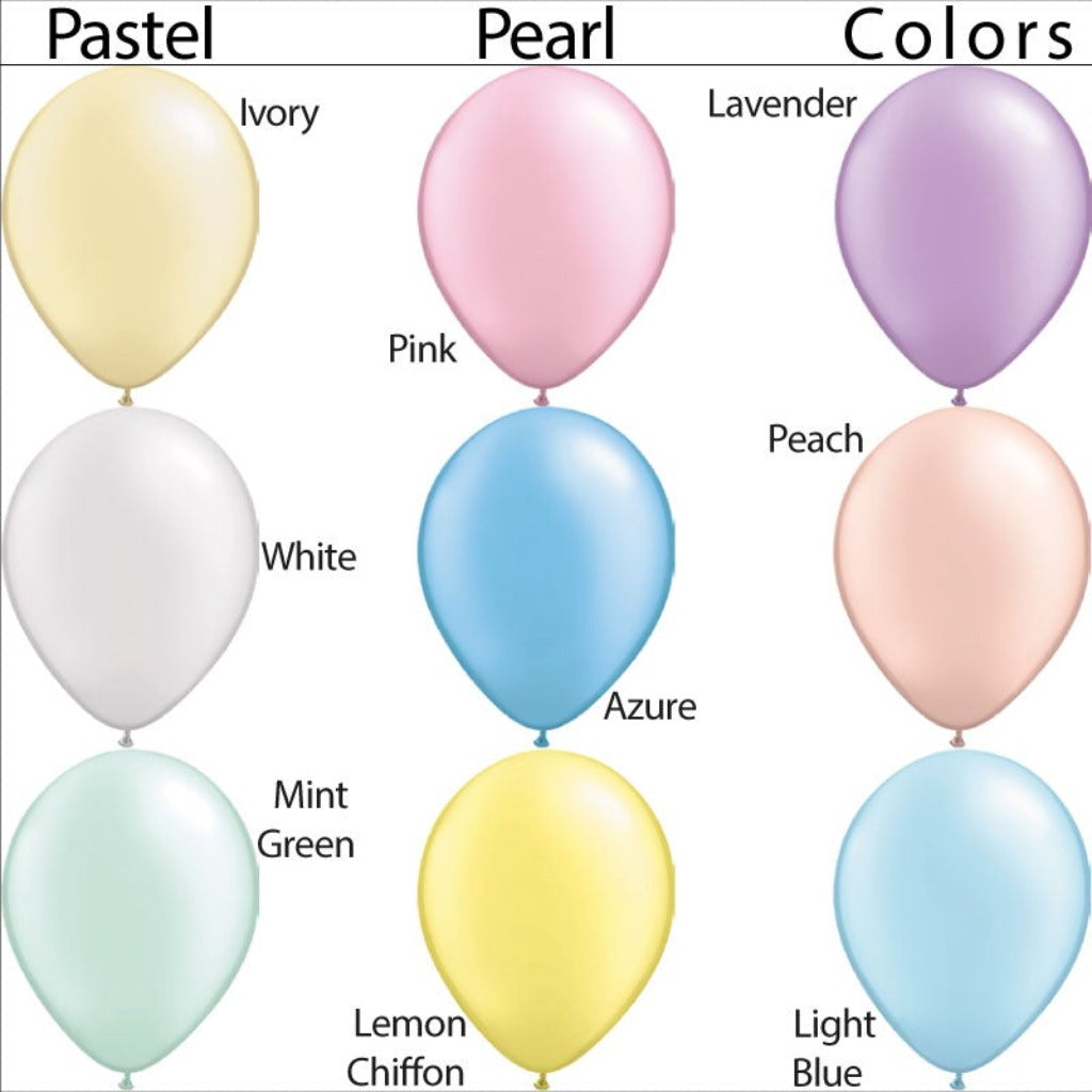 Pastel Color Pearlized 11" Latex Balloon